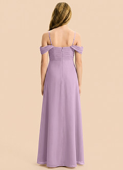 Azazie Kaitlynn Junior Wisteria A-Line Off the Shoulder Chiffon Dress image2