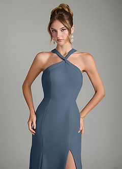 Azazie Rue Bridesmaid Dresses Neptune A-Line Halter Chiffon Dress image3