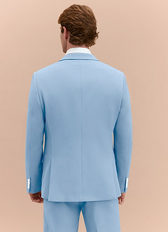 front James Sky Blue Structured Stretch 3-piece suit