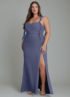 Azazie Jessamine Bridesmaid Dresses Stormy Mermaid Corset Chiffon Dress image11