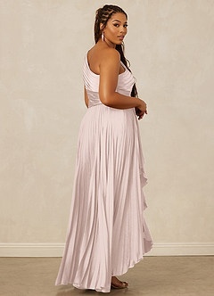 Christian Siriano Bridal for Azazie 1008 Bridesmaid Dresses Blushing Pink A-Line One Shoulder Stretch Satin Dress image13
