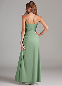 Azazie Aliani Bridesmaid Dresses Matcha Sheath Strapless Chiffon Convertible Dress image3