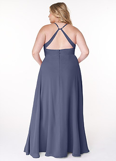 Azazie Davis Bridesmaid Dresses Stormy A-Line V-Neck Chiffon Dress image8