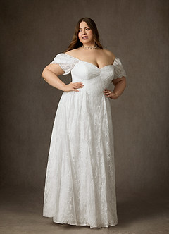 Azazie Britt Häämekot A-linja Sydämenmuotoinen pääntie Pitsi Lattian pituus Pukeutua image14