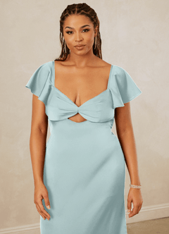 Christian Siriano Bridal for Azazie 1005 Bridesmaid Dresses Mist Sheath Sweetheart Neckline Stretch Satin Dress image14