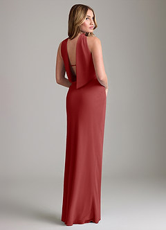 Azazie Lusinda Suknie dla druhen Syrena Zza ramienia Szyfon Do ziemi Sukienka image6