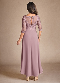 Azazie Marietta Mother of the Bride Dresses Dusty Rose A-Line Lace Dress image3