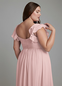 Azazie Anaya Bridesmaid Dresses Powder Pink A-Line Sweetheart Neckline Chiffon Dress image9