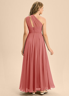 Azazie Charlize Junior Antique Rose A-Line Pleated Chiffon Dress image2