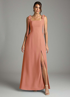 Azazie Debra Bridesmaid Dresses MAI TAI A-Line with Pockets Chiffon Convertible Dress image7