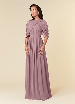 Azazie Olena Mother of the Bride Dresses Dusty Rose A-Line Sequins Chiffon Dress image3