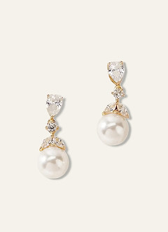 front Smyckeset med pärlor och zirkoniasten