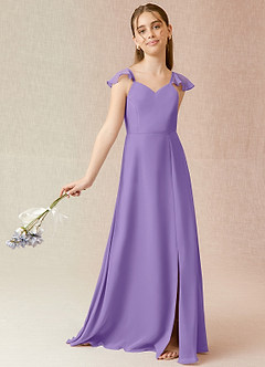 Azazie Everett Junior Tahiti A-Line Chiffon Dress image2