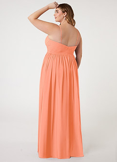 Azazie Alia Bridesmaid Dresses Sunset A-Line Pleated Chiffon Dress image9