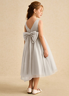 Azazie Winnie Flower Girl Dresses Frost Ball-Gown Bow Tulle Dress image3