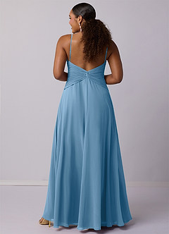 Barbie ♥ Azazie Bridesmaid Dresses Steel Blue A-Line Chiffon Dress image9