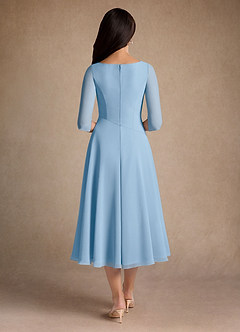 Azazie Durant Mother of the Bride Dresses Powder Blue A-Line Pleated Chiffon Dress image3
