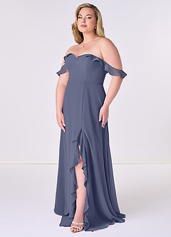 Barbie ♥ Azazie Bridesmaid Dresses Stormy A-Line Off the Shoulder Chiffon Convertible Dress image9