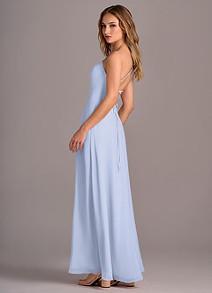 Azazie Mei Brautjungfernkleider A-Linie Chiffon Kleid Lavendel image5