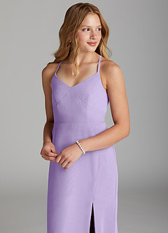 Azazie Becca Junior Lilac Mermaid Chiffon Dress image3