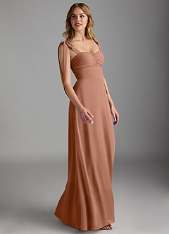 Azazie Lizet Bridesmaid Dresses Bronzer A-Line Sweetheart Neckline Chiffon Dress image3