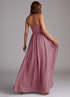 Azazie Calianna Bridesmaid Dresses Vintage Mauve A-Line Off the Shoulder Chiffon Convertible Dress image6