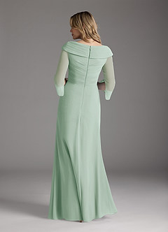 Azazie Jaycee Mother of the Bride Dresses Agave A-Line Chiffon Dress image6