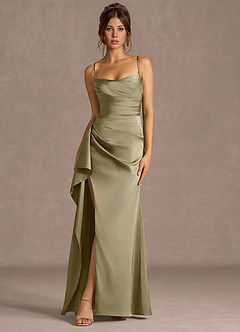 Thora Moosgrün Ballkleid image3