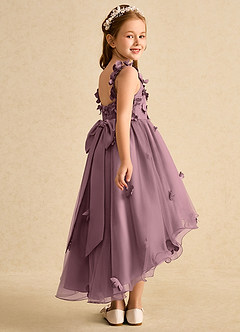 Azazie Tweety vestidos de niña de las flores Vestido de Malva Vintage de Tul de Corte En A con Encaje image6