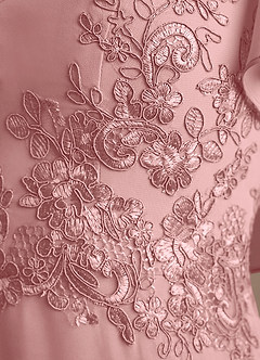Azazie Frieda Mother of the Bride Dresses Dusty Rose A-Line Applique Chiffon Dress image6