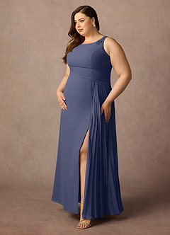 Azazie Galvan Abiti per la Madre della Sposa Abito A-Line in Chiffon Lustrini Stormy image9