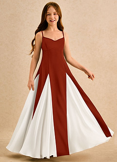 Azazie Mousey Girls Formal Flower Girl Klänningar Klä A-Line i Stretch crepe Älskling Halsringning image3