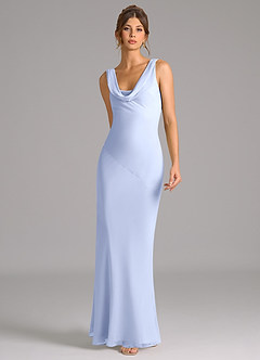 Azazie Rylina Bridesmaid Dresses Ice Mermaid Pleated Chiffon Dress image3