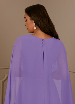 Azazie Isa Mother of the Bride Dresses Tahiti A-Line V-Neck Pleated Chiffon Dress image6