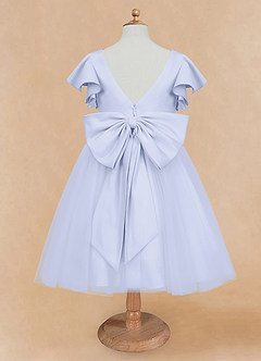 Azazie Kaeya Flower Girl Dresses Lavender A-Line Bow Tulle Dress image6
