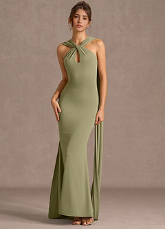 Vestido Verde Frijol Largo Quenelle image3