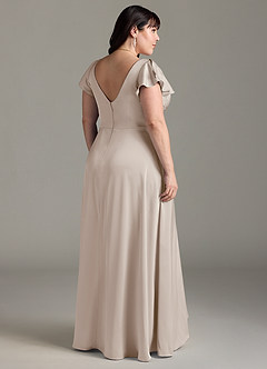 Azazie Omari Bridesmaid Dresses Frost A-Line Stretch Satin Dress image8