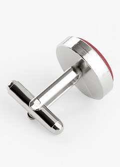 front Rounded Matte Satin Cuff Links Set – 4 Pieces