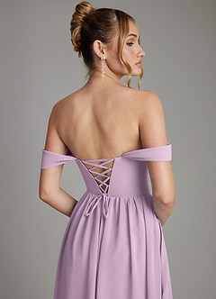 Azazie Caterina Bridesmaid Dresses Wisteria A-Line Corset Chiffon Dress image7