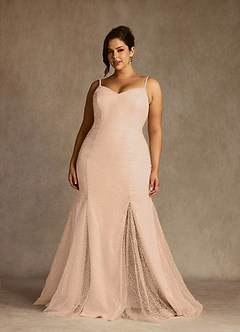 Azazie Eris Wedding Dresses Diamond White English Rose Mermaid V-Neck Beading Dress image8