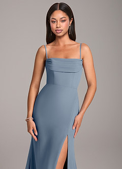 Azazie Saige Bridesmaid Dresses Twilight Sheath Off the Shoulder Chiffon Convertible Dress image2