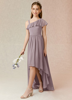 Azazie Mango Junior Dusk A-Line Ruched Chiffon Dress image3
