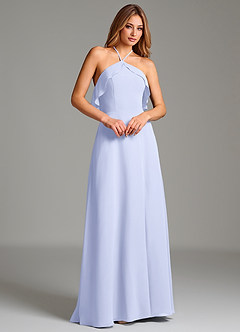 Azazie Cara Bridesmaid Dresses Lavender A-Line Ruched Chiffon Dress image6