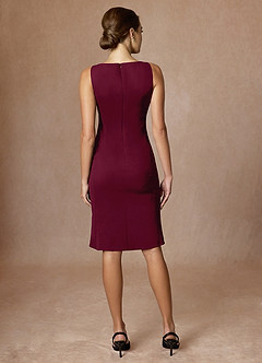 front Kennedy Burgundia Komplet Ze Strukturowaną Marynarką I Eleganckim Garniturem