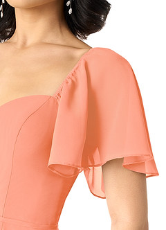 Azazie Chloe Bridesmaid Dresses Sunset A-Line Sweetheart Neckline Chiffon Dress image13