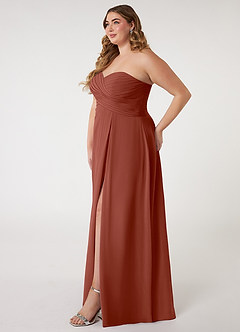 Azazie Arabella Allure Bridesmaid Dresses Auburn A-Line Sweetheart Neckline Chiffon Convertible Dress image16