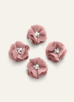 front Four-Piece Matching Color Chiffon Hair Clip Set