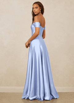 Christian Siriano Bridal for Azazie 1002 Bridesmaid Dresses Ice A-Line Off the Shoulder Stretch Satin Convertible Dress image3