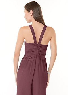 Azazie Berdie Jurken voor bruidsmeisjes Jumpsuit van Chiffon Houder Sangria image6