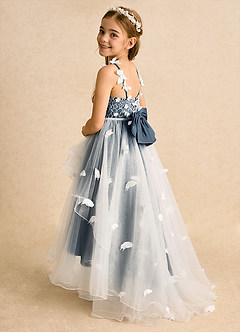 Azazie Darlina Flower Girl Dresses Ivory Neptune Ball-Gown Lace Tulle Dress image8